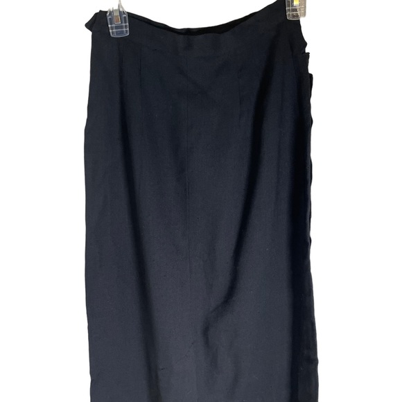 Vntg 1960s Ralph Originals Skirt Black Size 14 Pocket 30 in Length - Picture 5 of 12